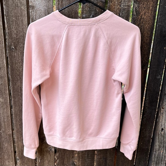 Everlane The Slim Classic French Terry Crew Blush Pink Sweater Sweatshirt NWOT - Picture 2 of 7